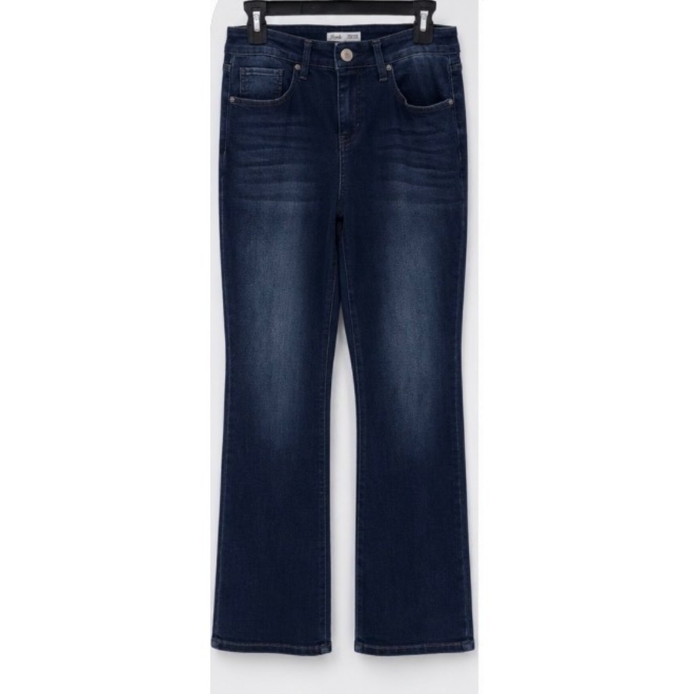 Royalty for Me Womens High Rise Wide Leg Jeans Dark Wash Size 12 Denim Pants
